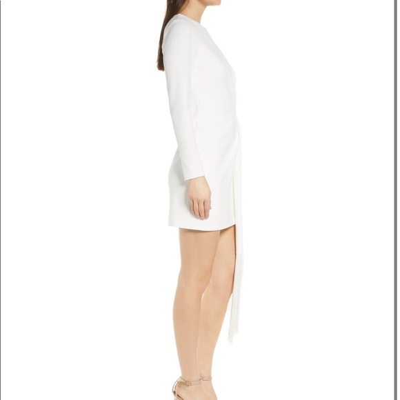 ONE33Social Twist Fringe Long Sleeve Cocktail Mini - Picture 3 of 11